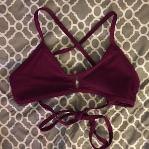 Jolyn Clothing Maroon Bikini Top